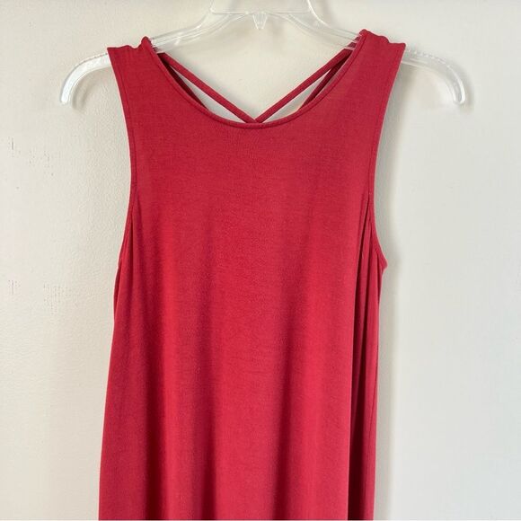 Maurices Summer Sleeveless Burgundy Red Swing Dress Size M - Picture 8 of 11